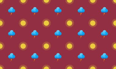 Farklı aksesuarlara sahip renkli arkaplan