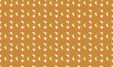 Farklı aksesuarlara sahip renkli arkaplan