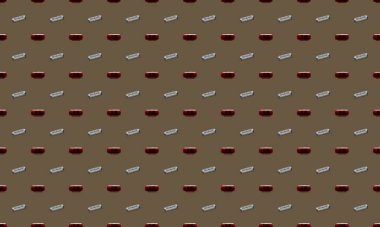 Farklı aksesuarlara sahip renkli arkaplan