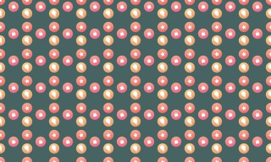 Farklı aksesuarlara sahip renkli arkaplan