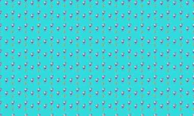 Farklı aksesuarlara sahip renkli arkaplan