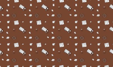 Farklı aksesuarlara sahip renkli arkaplan