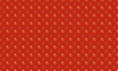 Farklı aksesuarlara sahip renkli arkaplan