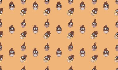 Farklı aksesuarlara sahip renkli arkaplan