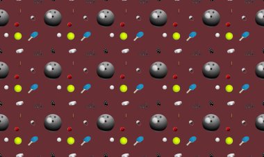 Farklı aksesuarlara sahip renkli arkaplan