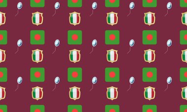 Farklı aksesuarlara sahip renkli arkaplan