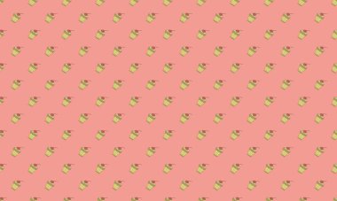 Farklı aksesuarlara sahip renkli arkaplan