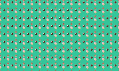 Farklı aksesuarlara sahip renkli arkaplan