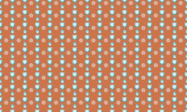 Farklı aksesuarlara sahip renkli arkaplan