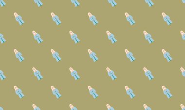 Farklı aksesuarlara sahip renkli arkaplan