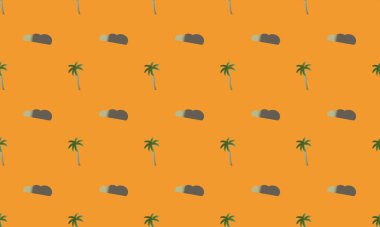 Farklı aksesuarlara sahip renkli arkaplan