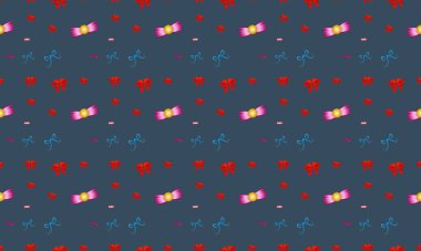 Farklı aksesuarlara sahip renkli arkaplan