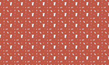 Farklı aksesuarlara sahip renkli arkaplan