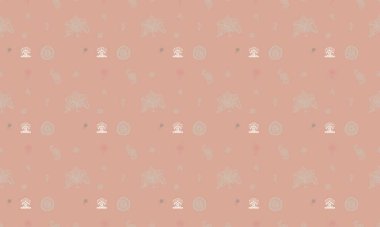 Farklı aksesuarlara sahip renkli arkaplan