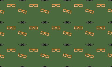 Farklı aksesuarlara sahip renkli arkaplan