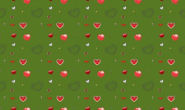 Farklı aksesuarlara sahip renkli arkaplan