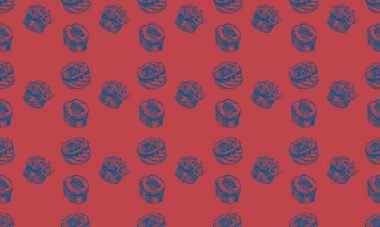 Farklı aksesuarlara sahip renkli arkaplan