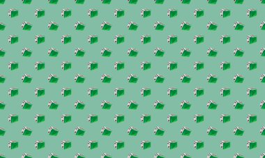 Farklı aksesuarlara sahip renkli arkaplan