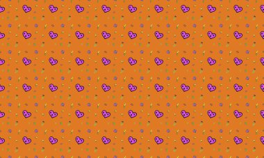 Farklı aksesuarlara sahip renkli arkaplan