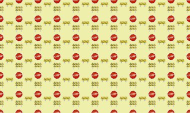 Farklı aksesuarlara sahip renkli arkaplan