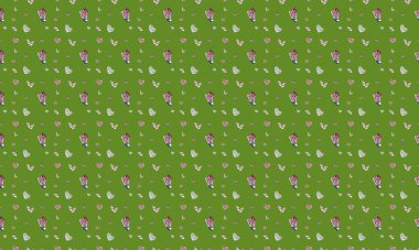 Farklı aksesuarlara sahip renkli arkaplan