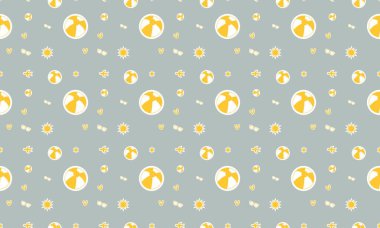 Farklı aksesuarlara sahip renkli arkaplan