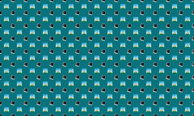 Farklı aksesuarlara sahip renkli arkaplan