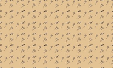 Farklı aksesuarlara sahip renkli arkaplan