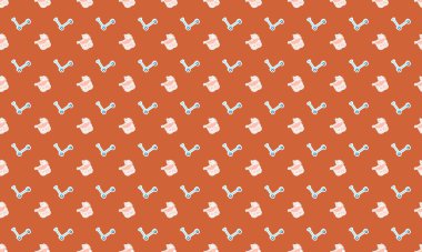 Farklı aksesuarlara sahip renkli arkaplan