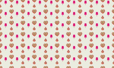 Farklı aksesuarlara sahip renkli arkaplan