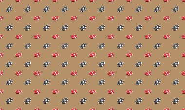 Farklı aksesuarlara sahip renkli arkaplan