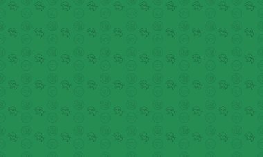 Farklı aksesuarlara sahip renkli arkaplan