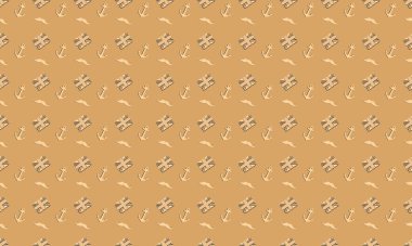 Farklı aksesuarlara sahip renkli arkaplan