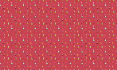 Farklı aksesuarlara sahip renkli arkaplan