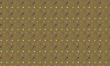 Farklı aksesuarlara sahip renkli arkaplan