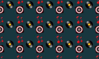 Farklı aksesuarlara sahip renkli arkaplan