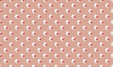 Farklı aksesuarlara sahip renkli arkaplan