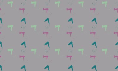 Farklı aksesuarlara sahip renkli arkaplan