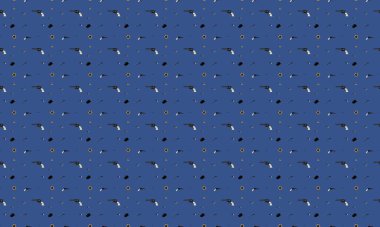 Farklı aksesuarlara sahip renkli arkaplan