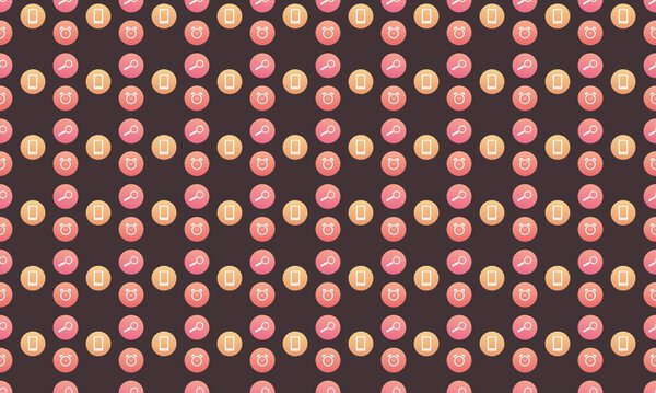 Colored background with different accessories