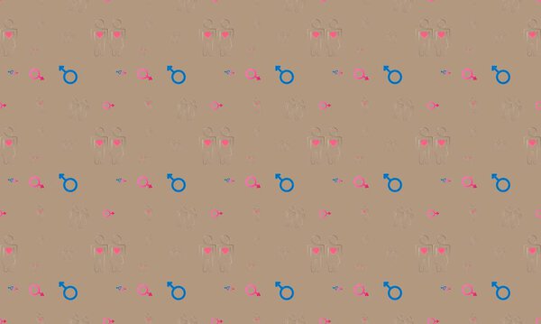 Colored background with different accessories