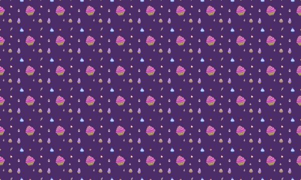 Colored background with different accessories