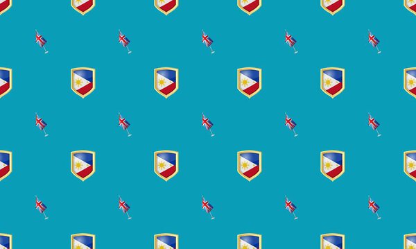 Цветной фон с различными аксессуарами