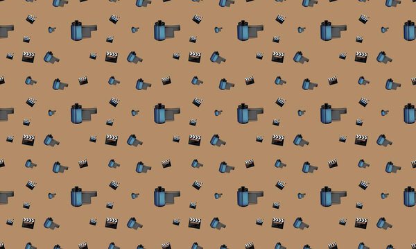 Цветной фон с различными аксессуарами