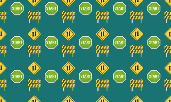 Colored background with different accessories