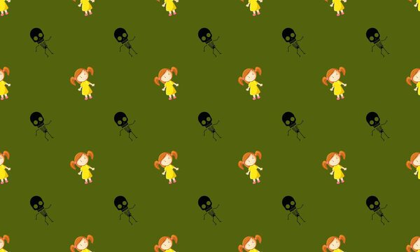 Colored background with different accessories