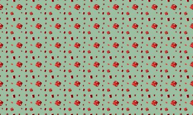 Farklı aksesuarlara sahip renkli arkaplan