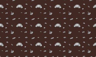 Farklı aksesuarlara sahip renkli arkaplan