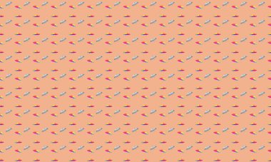 Farklı aksesuarlara sahip renkli arkaplan