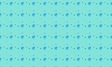 Farklı aksesuarlara sahip renkli arkaplan